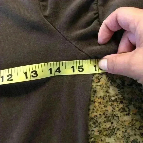 VTG Y2K VS Victoria Secret Dark Brown Short Sleeve Turtle Neck Top M - Picture 9 of 10